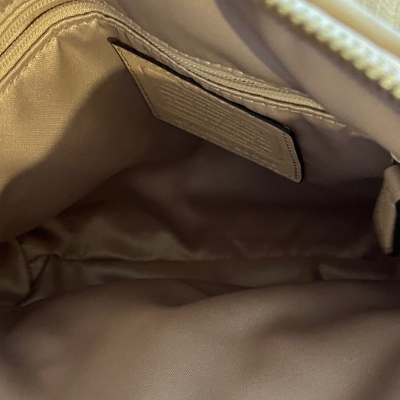 Coach Madison Pearlescent Khaki Georgie Op Art Convertible Satchel #A1420-30406 - Picture 9 of 11